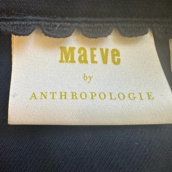 Maeve by Anthropologie Morrill Black Button Down Blouse sz 2 NWOT - Picture 4 of 9